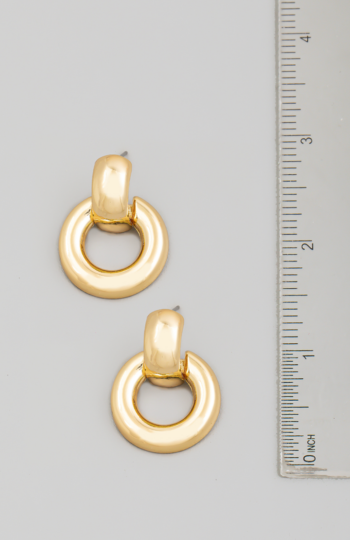 Circle Link Drop Earrings