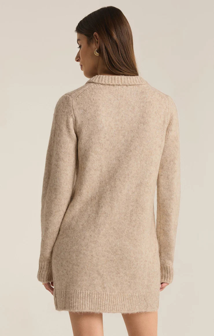 Redford Polo Collar Sweater Dress