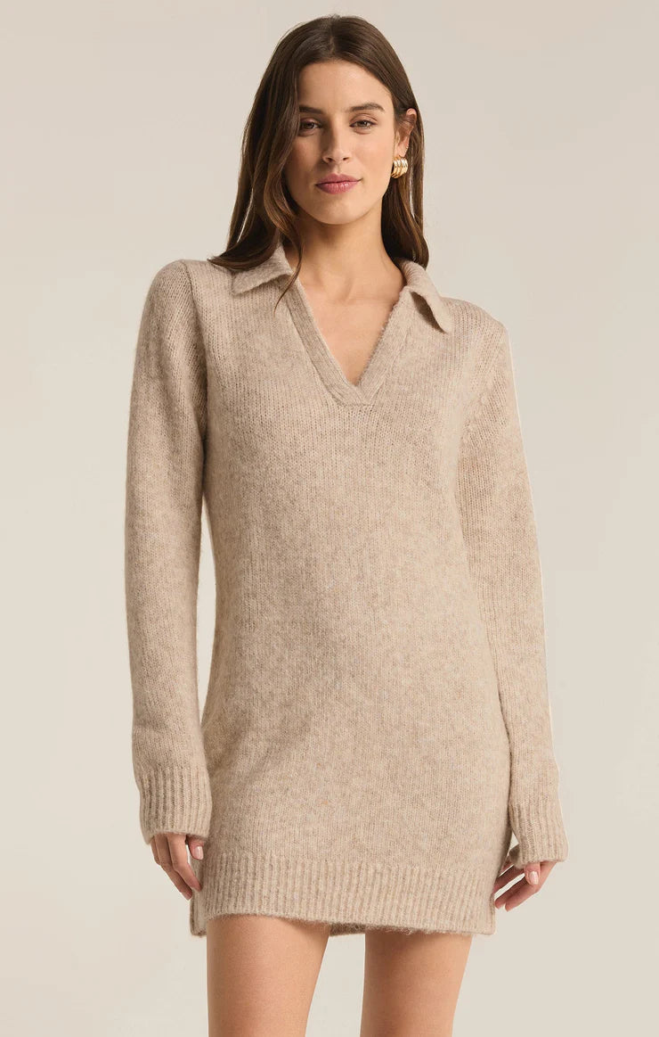 Redford Polo Collar Sweater Dress