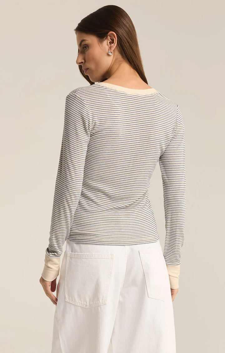 Scarlett Rib Stripe Henley