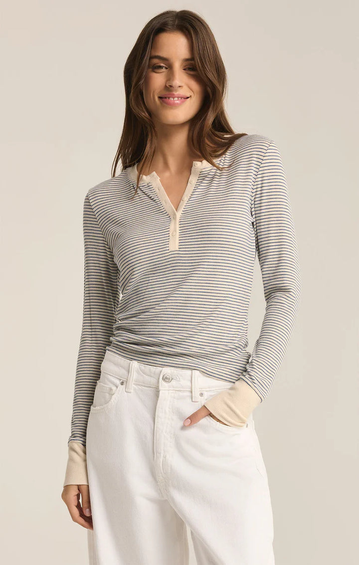 Scarlett Rib Stripe Henley