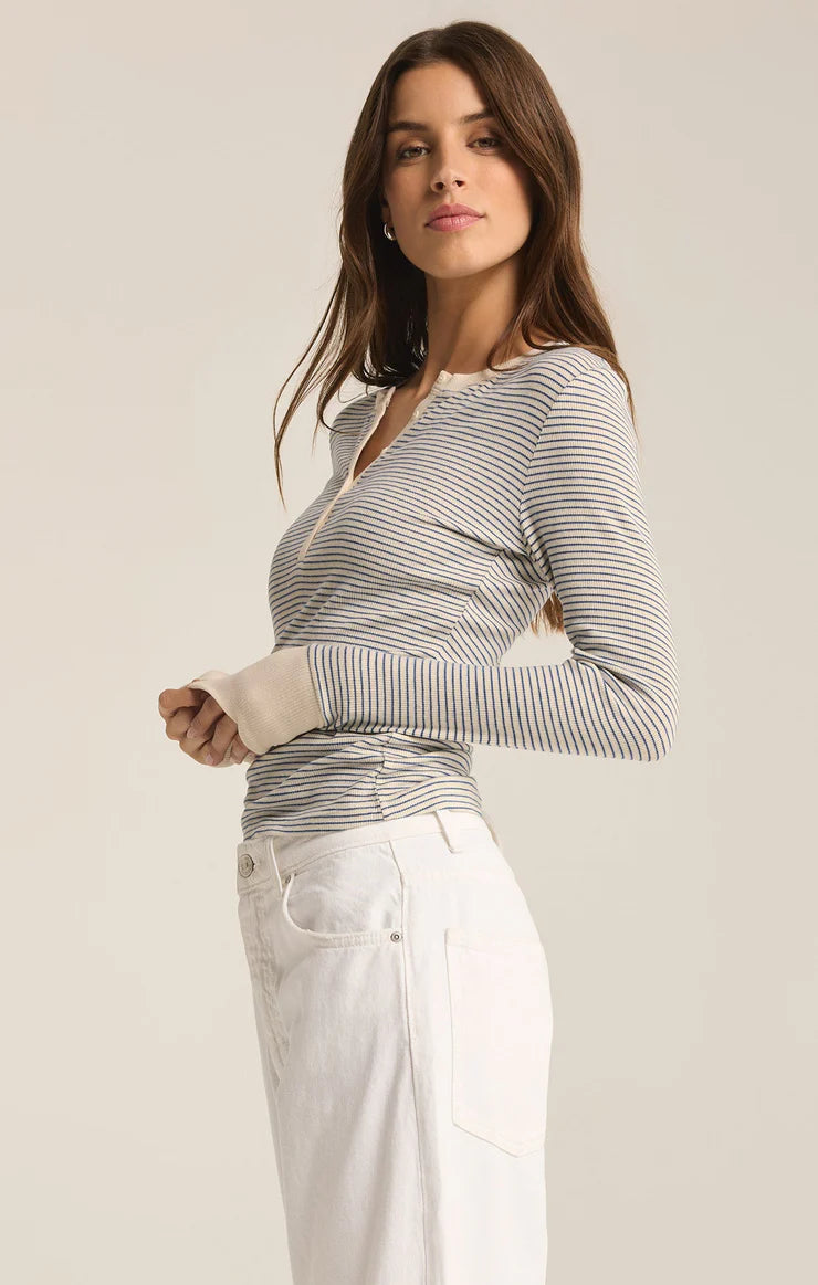 Scarlett Rib Stripe Henley