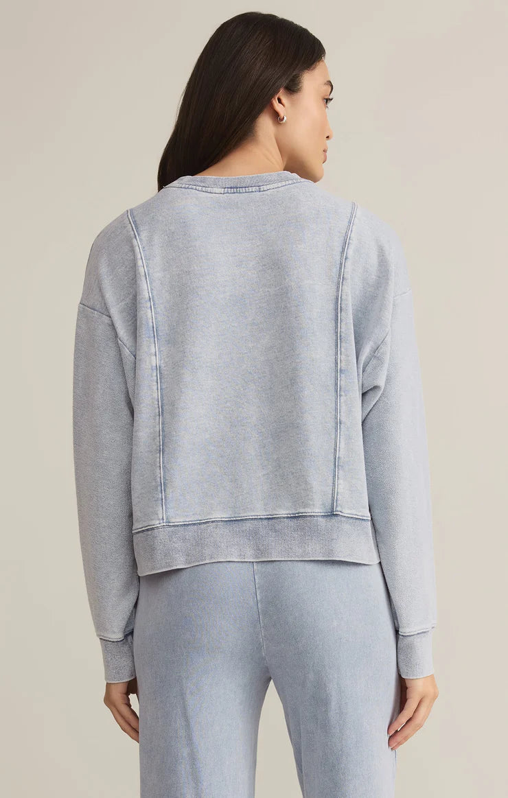 LAX Knit Denim Sweatshirt