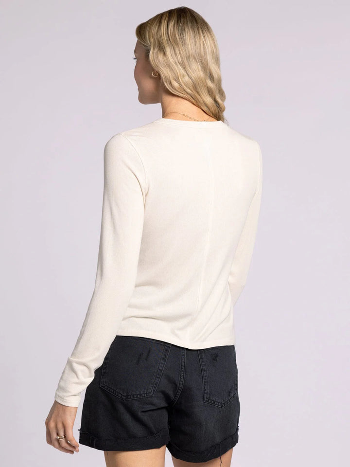 Addie Snap Henley Long Sleeve Top