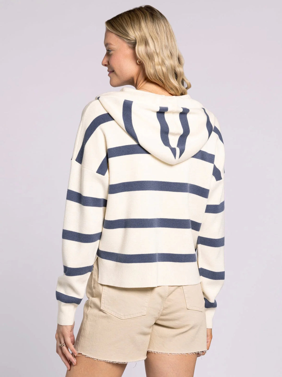 Stripe Henley Hoodie