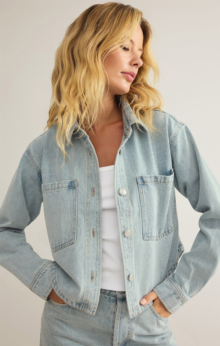 All Day Cropped Denim Jacket